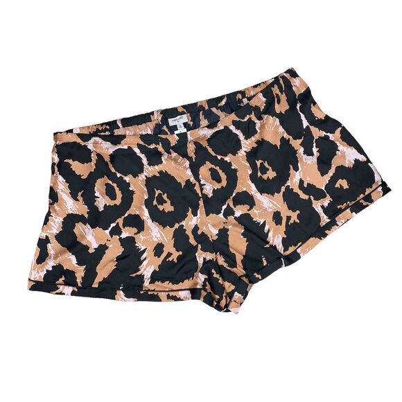 ⭐️ DVF for Target Pajama Shorts Leopard Print Satin Style 4X Plus Size NWT - Picture 1 of 5